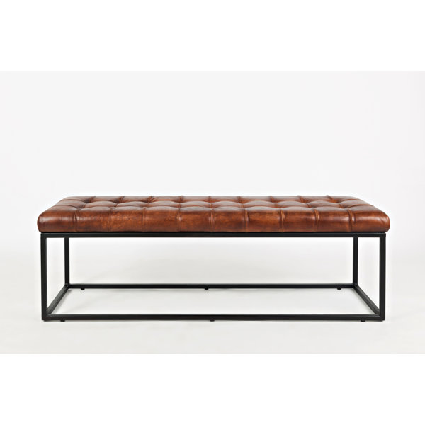 Camel on sale leather bench